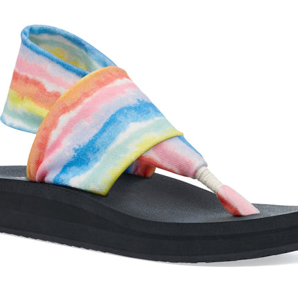 Sanuk Women's Sling St Midform Tie Dye Rainbow