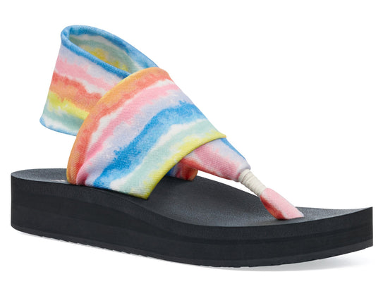 Sanuk Women's Sling St Midform Tie Dye Rainbow
