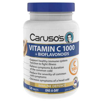 Caruso’s Vitamin C 1000 + Bioflavonoids Tabs 120 - OhYouLuckyDuck.com.au