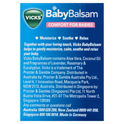 Vicks Baby Balsam Comfort For Babies 100g - OhYouLuckyDuck.com.au