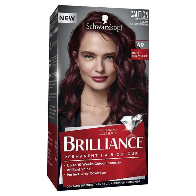 Schwarzkopf Brilliance 49 Dark Red Violet - OhYouLuckyDuck.com.au
