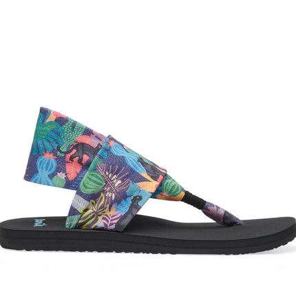 Sanuk Women's Sling St Tropical Jaguar Black Multi