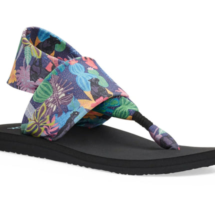 Sanuk Women's Sling St Tropical Jaguar Black Multi