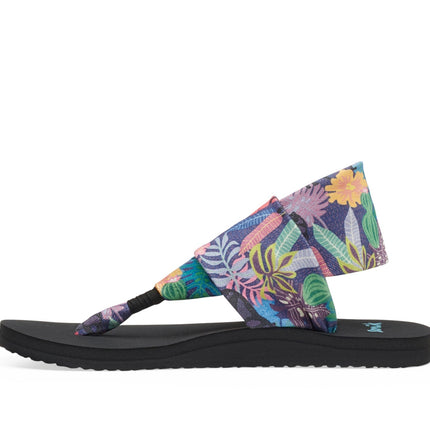 Sanuk Women's Sling St Tropical Jaguar Black Multi