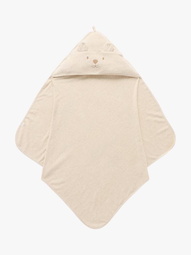 Purebaby Organic Cotton Hooded Towel for Baby Wheat 75CM x 75CM