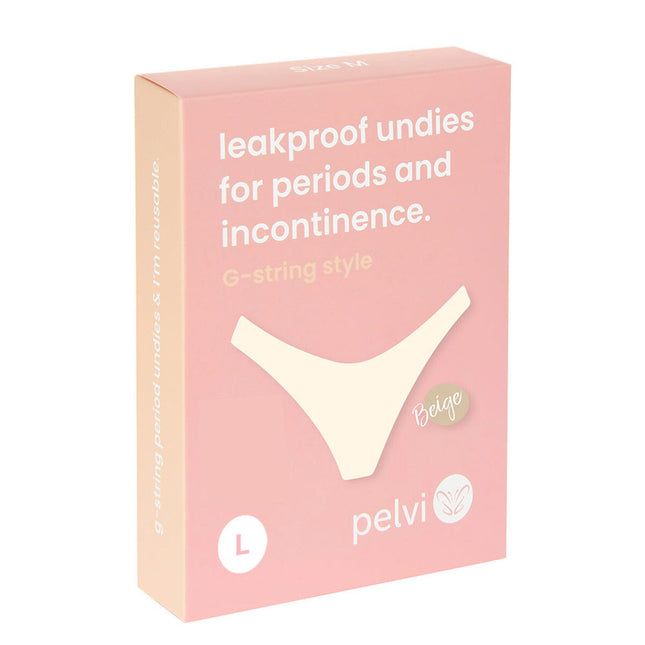 Pelvi Leakproof G-String Beige Large