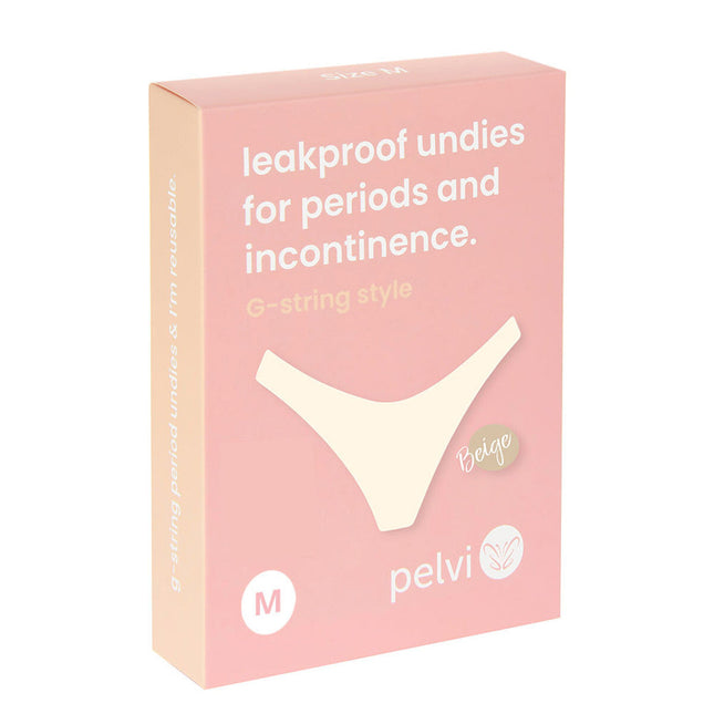 Pelvi Leakproof G-String Beige Medium