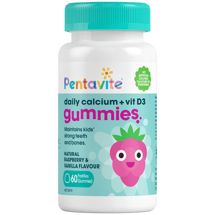 Pentavite Daily Calcium + Vitamin D3 Kids 60 Gummies
