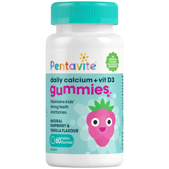 Pentavite Daily Calcium + Vitamin D3 Kids 60 Gummies