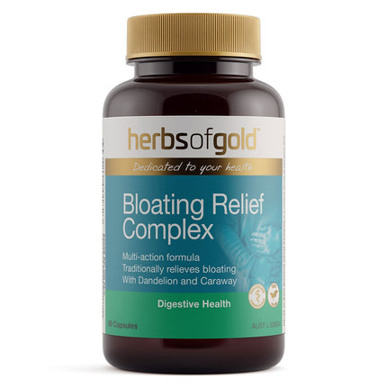 Herbs of Gold Bloating Relief Complex for Digestive Comfort 60 Vegetable Capsules