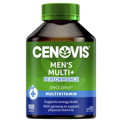 Cenovis Mens Multi + Performance Once Daily 100 Capsules - OhYouLuckyDuck.com.au