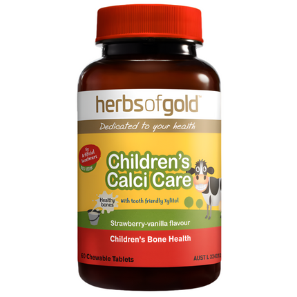 Herbs of Gold Children’s Calci Care 60 Tablets Strawberry Vanilla
