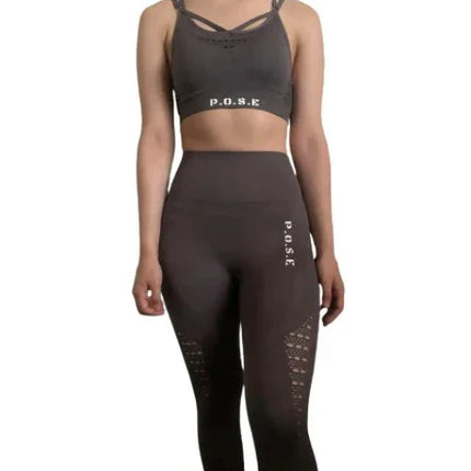 P.O.S.E Abloom Grey Seamless 7/8 Gym Leggings
