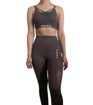 P.O.S.E Abloom Grey Seamless 7/8 Gym Leggings