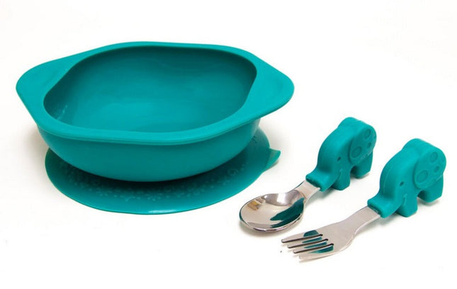 Marcus & Marcus Toddler Mealtime Set Ollie Elephant Green
