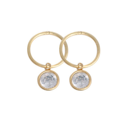 Adnohr Sleeper Add On Cubic Zirconia Gold Plated 5MM