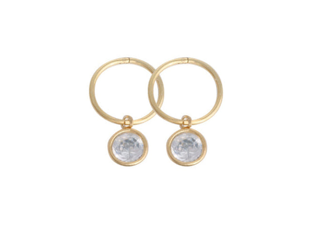 Adnohr Sleeper Add On Cubic Zirconia Gold Plated 5MM