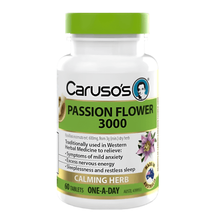 Caruso's Passion Flower 3000 60 Tablets - OhYouLuckyDuck.com.au