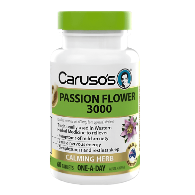 Caruso's Passion Flower 3000 60 Tablets - OhYouLuckyDuck.com.au