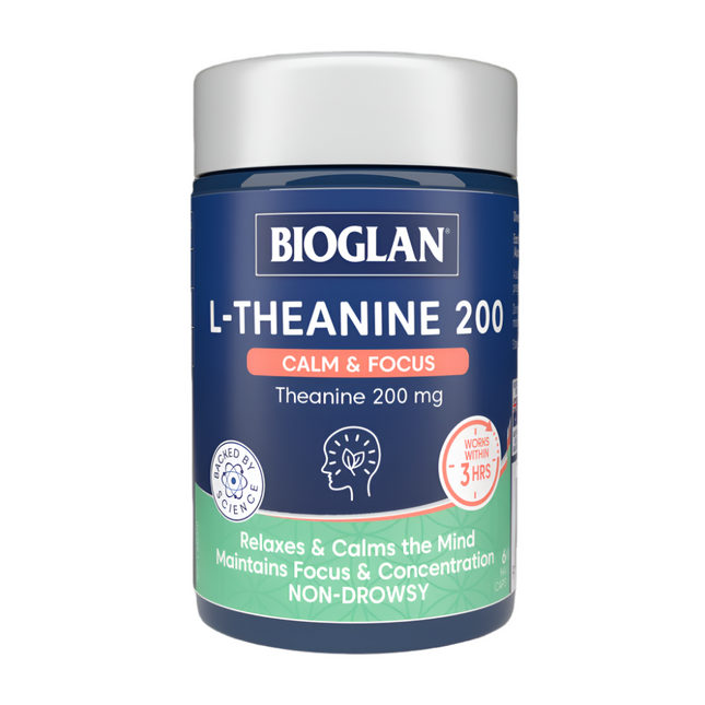 Bioglan L-Theanine 200 Calm & Focus 60 Capsules