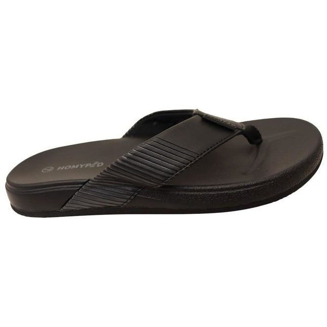 Homyped HP Comfort Men's Thongs Black Stripe Size 10