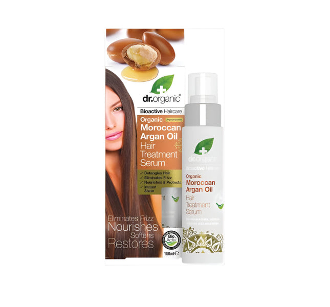 Dr Organic Hair Treatment Serum Organic Moroccan Argan Oil  100mL