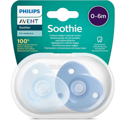 Avent Soothie 0-6M Blue 2Pk