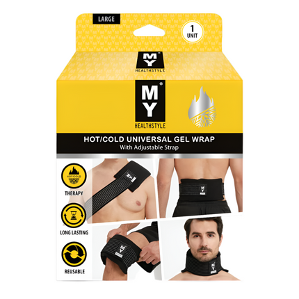 MY Healthstyle Hot & Cold Universal Gel Wrap – Large with Adjustable Strap