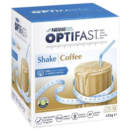 Optifast VLCD Shake Coffee 12 x 53g - OhYouLuckyDuck.com.au