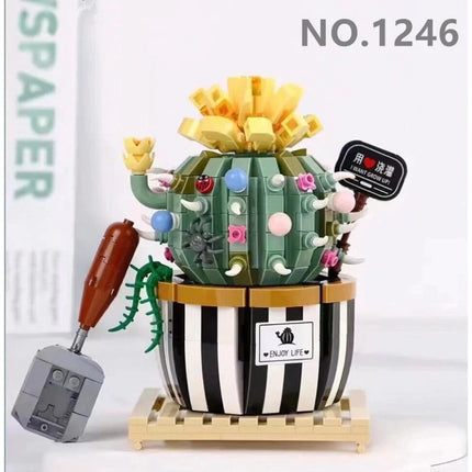 Loz 1936 Watering Pot Plant Flower Pot Building Blocks Set