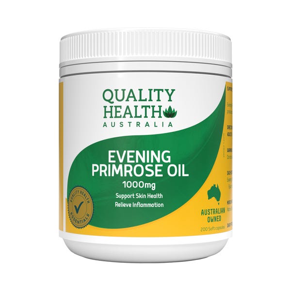 Quality Health Evening Primrose Oil Caps 200 - OhYouLuckyDuck.com.au