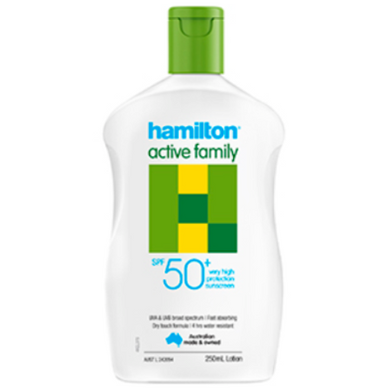 Hamilton Sun Active Family Lotion SPF 50+ - 250ml - OhYouLuckyDuck.com.au