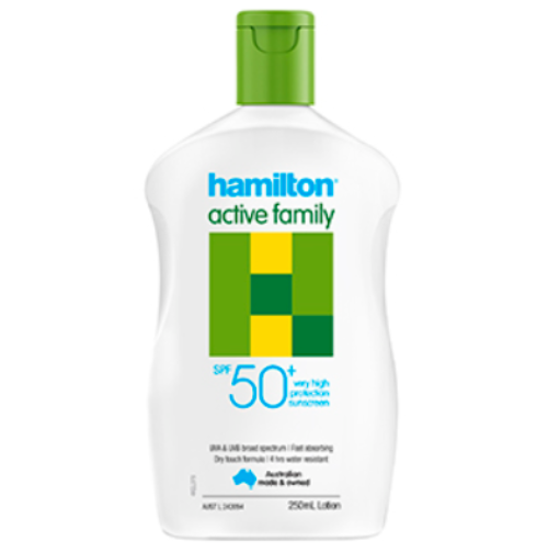 Hamilton Sun Active Family Lotion SPF 50+ - 250ml - OhYouLuckyDuck.com.au