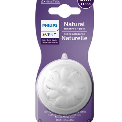 Avent Natural Response Teats 0 Month Plus 2 Pack