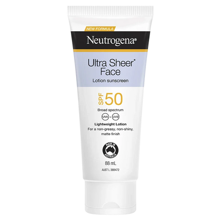 Neutrogena Ultra Sheer Face Sunscreen Lotion SPF 50 Plus 88ML