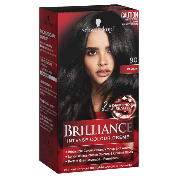 Schwarzkopf Live Colour Brilliance Permanent Hair Colour 90 Luminous Black 142.5ML
