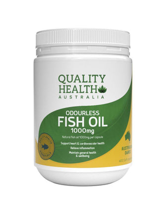 Quality Health Odourless Fish Oil 1000Mg Caps 400 - OhYouLuckyDuck.com.au