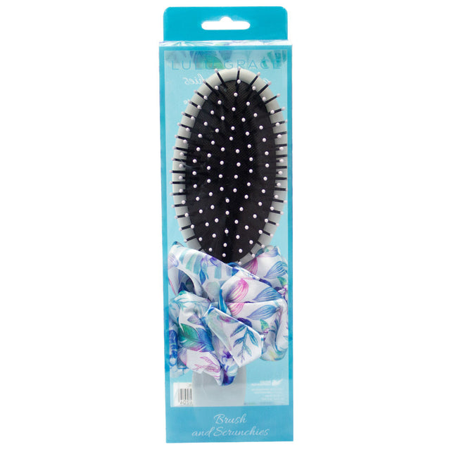 Lulu Grace Tropical Breeze 2 Piece Brush & Scrunchie Set - OhYouLuckyDuck.com.au