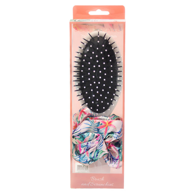 Lulu Grace Tropical Paradise 2 Piece Brush & Scrunchie Set