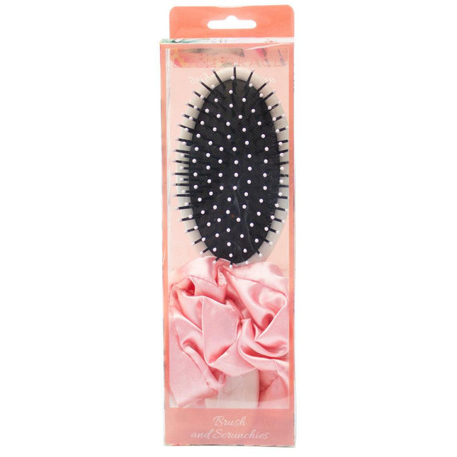 Lulu Grace 2 Piece Brush & Scrunchie Set Pink - OhYouLuckyDuck.com.au