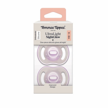 Tommee Tippee Ultra Light Night Soother for Babies 0 to 6 Months