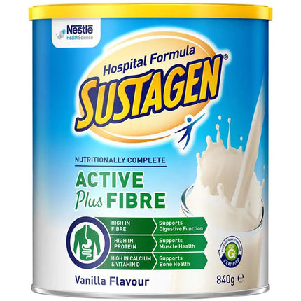 SUSTAGEN Hospital Active with Fibre Vanilla Nutritional Supplement 840G
