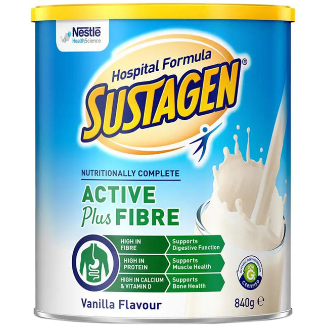 SUSTAGEN Hospital Active with Fibre Vanilla Nutritional Supplement 840G