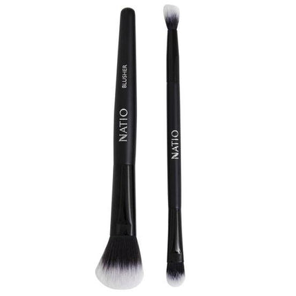 Natio Eyeshadow And Blusher Brush Duo - OhYouLuckyDuck.com.au