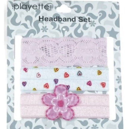 Playette 3 Pack Heart Set Headbands