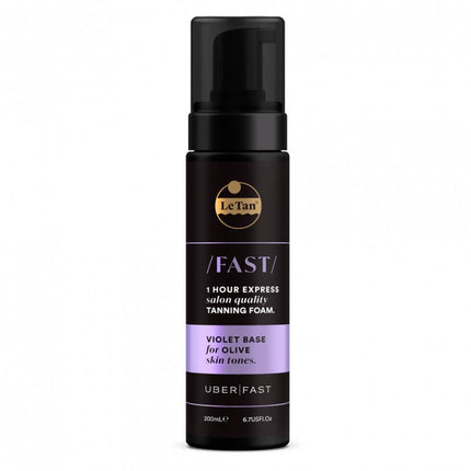Le Tan Uber Fast Express Tanning Foam Violet Base 200ml - OhYouLuckyDuck.com.au