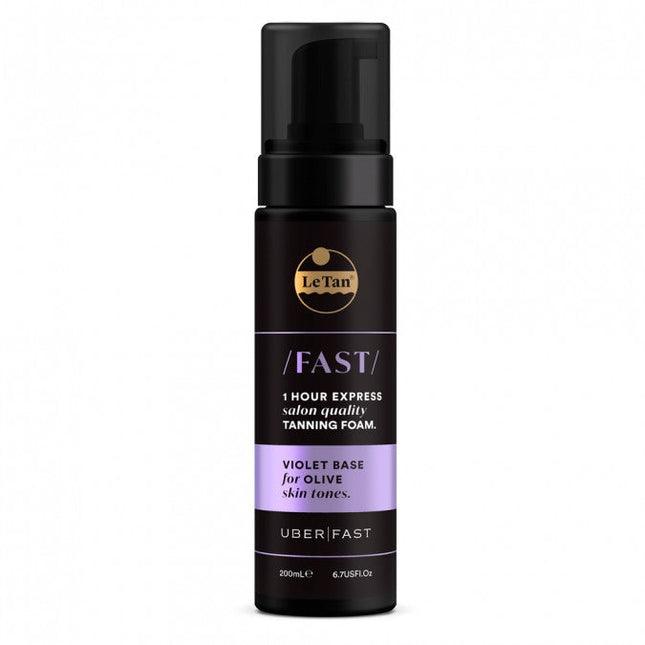 Le Tan Uber Fast Express Tanning Foam Violet Base 200ml - OhYouLuckyDuck.com.au