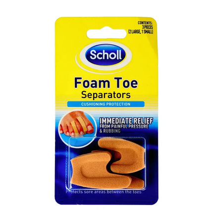 Scholl Gel Toe Separators for Pain Relief Large 2 Pack