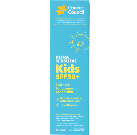 Cancer Council Ultra Sensitive Kids SPF50+ 150ML