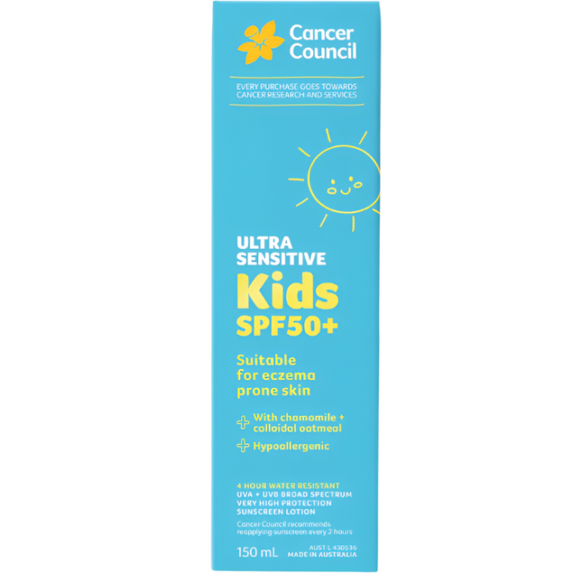 Cancer Council Ultra Sensitive Kids SPF50+ 150ML